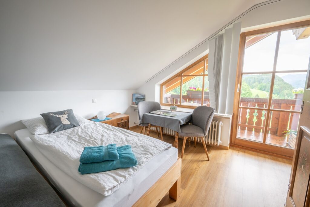 Doppelzimmer mit Balkon im Mountain Retreat Center