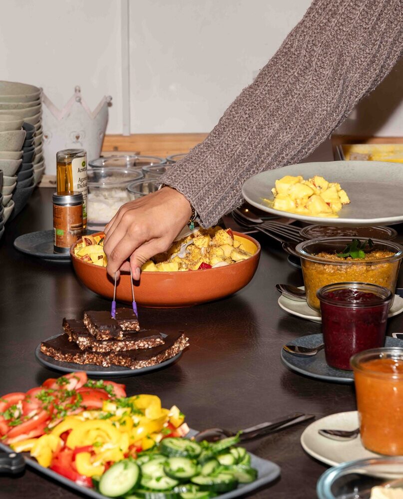 Vegetarisch-veganes Abendbuffet im Mountain Retreat Center